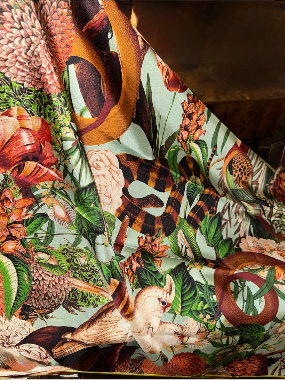 Jim Thompson Floral Silk Scarf NWT - Picture 6 of 11